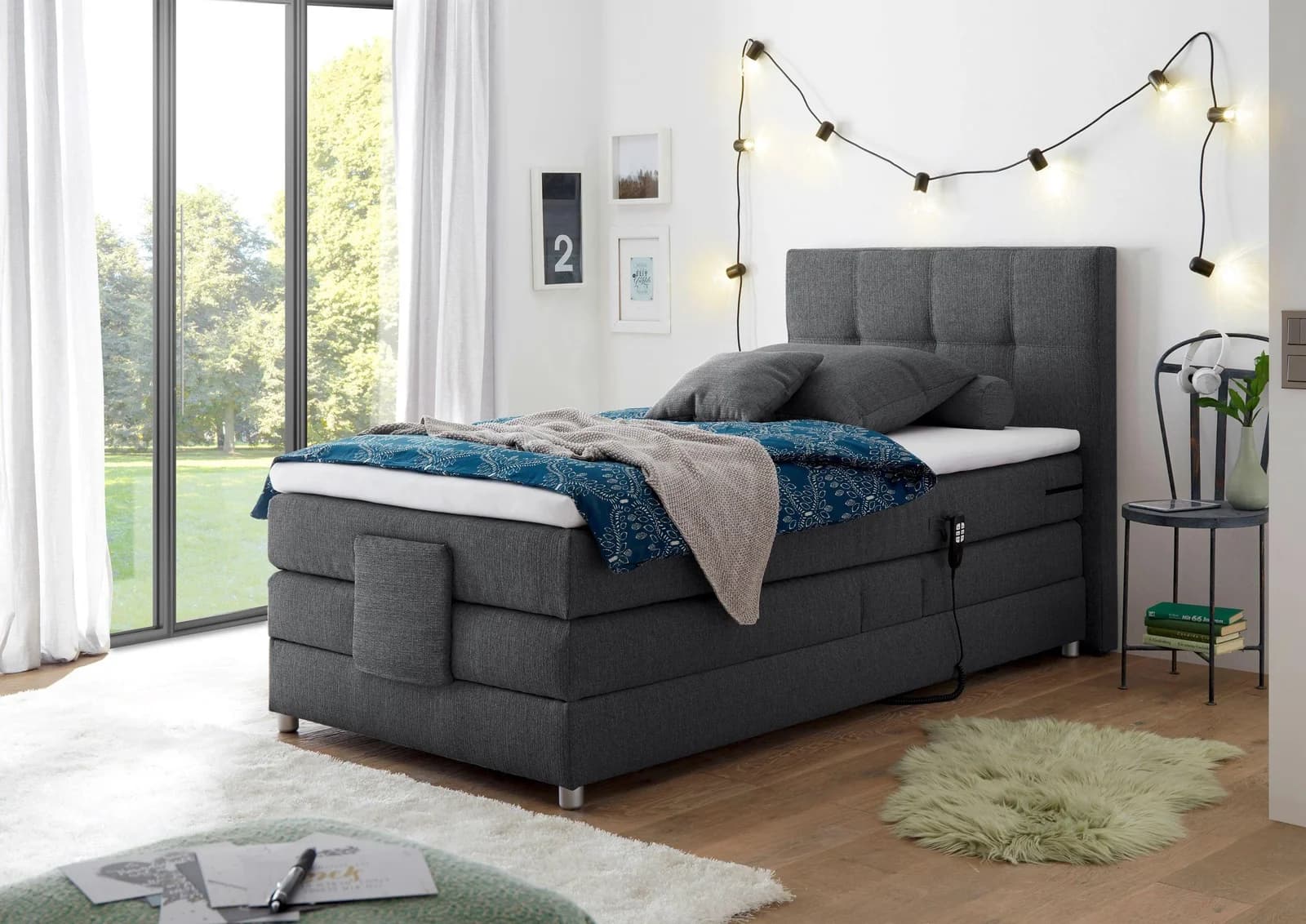 Boxspringbett Harper Borba mit 7-Zonen Taschenfederkernmatratze