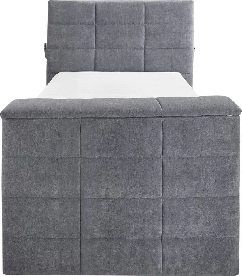 Boxspringbett ED EXCITING DESIGN Denver grau inkl. Motor & TV-Halterung - Bild 3