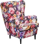 Ohrensessel Laurel Bunt Microvelours Massivholzfüße Bild 1