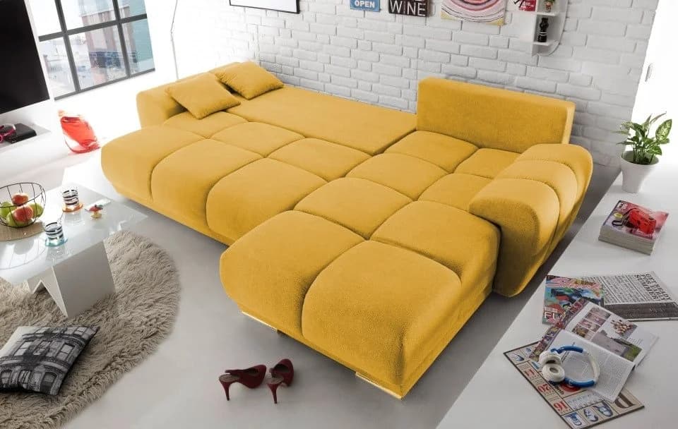 ED EXCITING DESIGN Ecksofa Anton mit Schlaffunktion und Bettkasten
