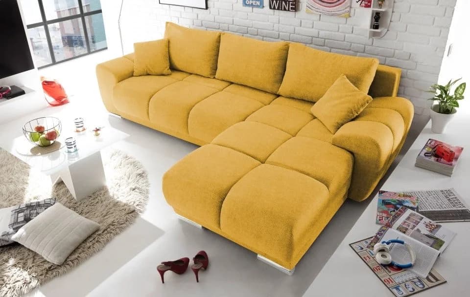 ED EXCITING DESIGN Ecksofa Anton mit Schlaffunktion und Bettkasten - Bild 2