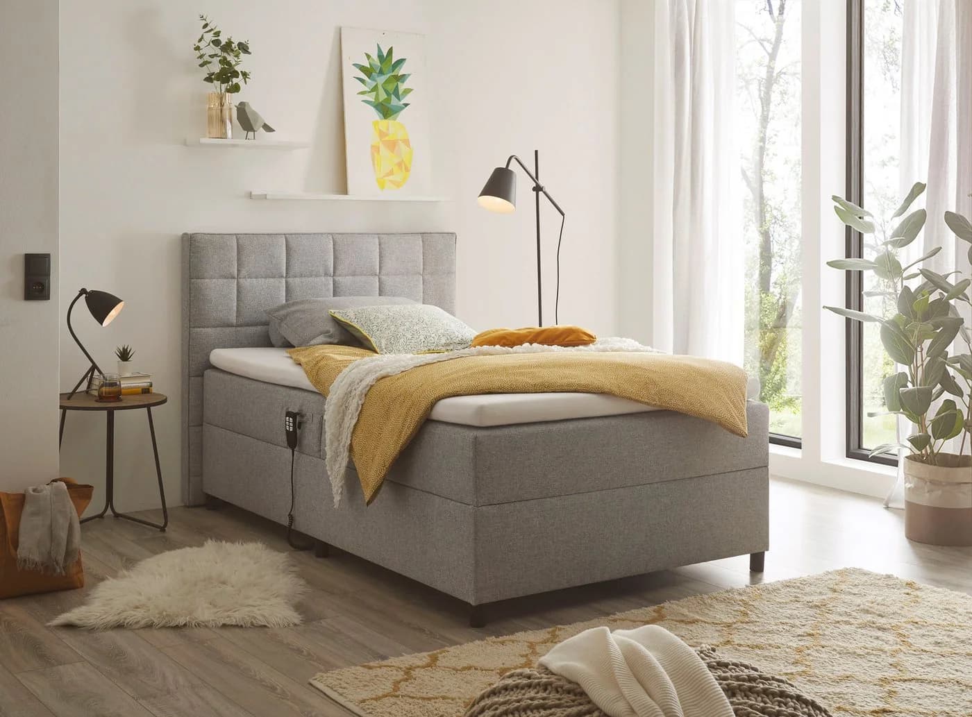 ED EXCITING DESIGN Boxbett Mariborsko Grau Elektrisch Verstellbar - Bild 2