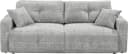 Schlafsofa Bullet Grau Microvelours mit Bettkasten und Schlaffunktion Bild 1