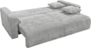Schlafsofa Bullet Grau Microvelours mit Bettkasten und Schlaffunktion Bild 4