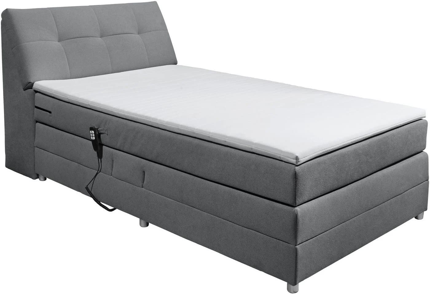 Boxspringbett Toulouse Grau Anthrazit mit Motor und Stauraum - Bild 3