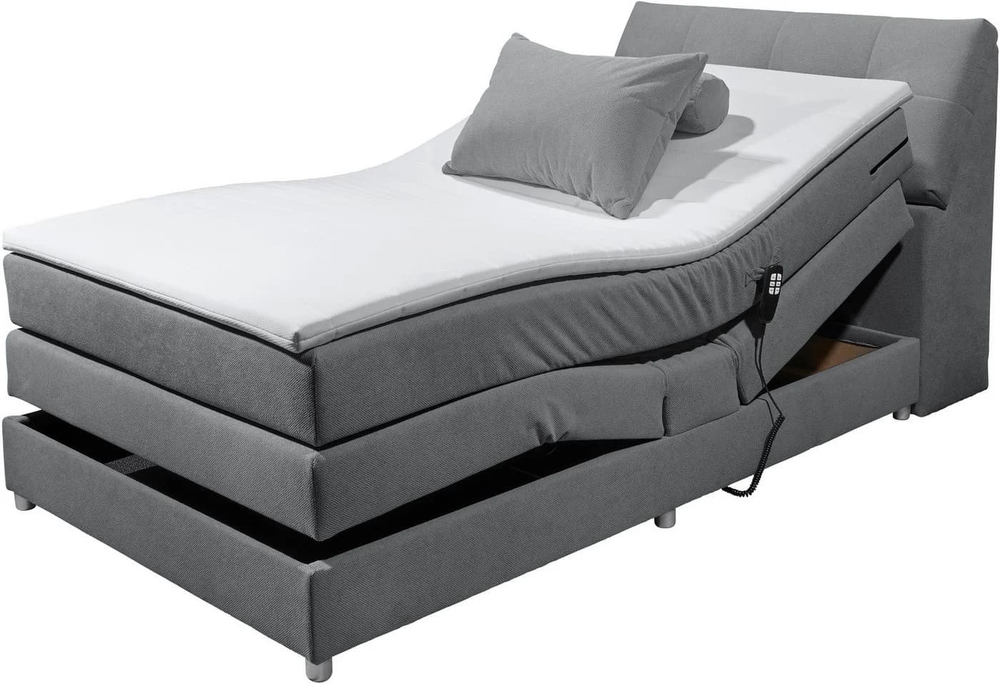 Boxspringbett Toulouse Grau Anthrazit mit Motor und Stauraum - Bild 4