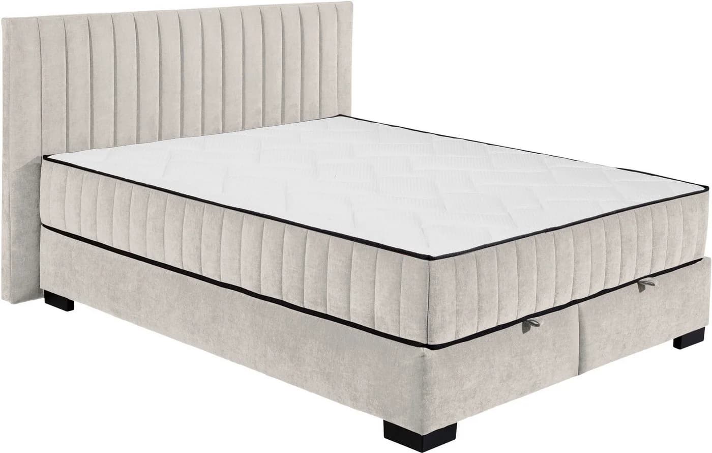 Boxbett Nagol Beige mit Bettkasten und 2 Matratzen - Bild 3