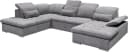 ED EXCITING DESIGN Wohnlandschaft U-Form mit Bettfunktion Grau Bild 3
