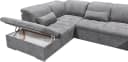 ED EXCITING DESIGN Wohnlandschaft U-Form mit Bettfunktion Grau Bild 5