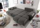 ED EXCITING DESIGN Ecksofa Anton L-Form Grau mit Schlaffunktion Bild 1
