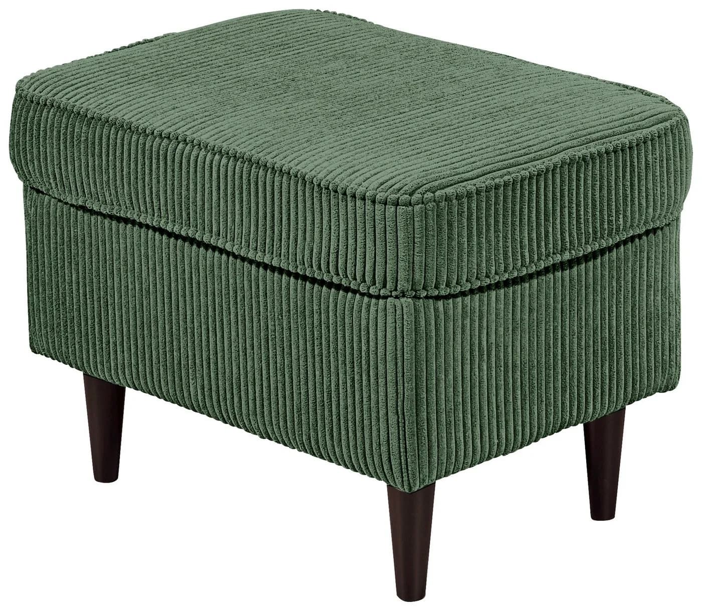 ED EXCITING DESIGN Hocker Oskar Dunkelgrün mit Massivholzfüßen - Bild 2