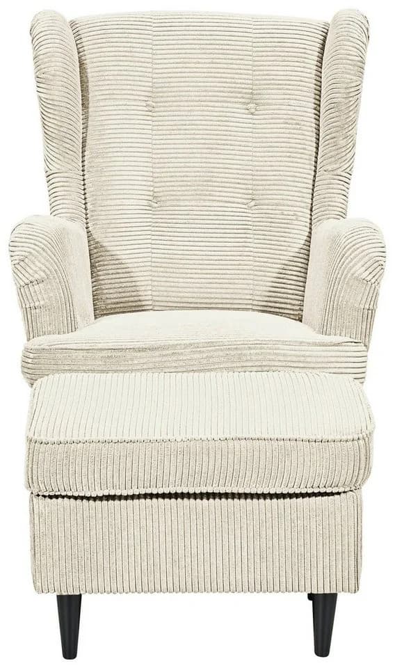 Ohrensessel Oskar von ED EXCITING DESIGN in Beige mit Massivholzfüßen - Bild 4