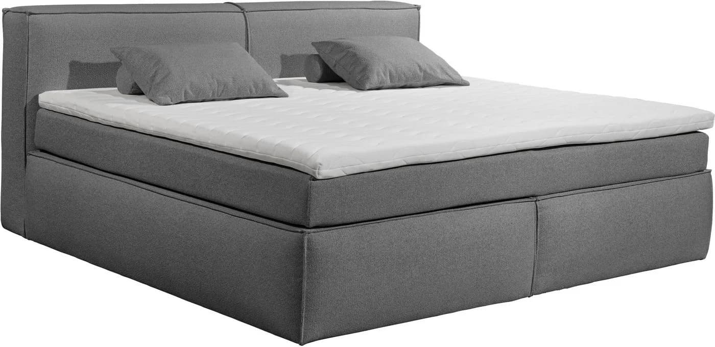 Boxspringbett Sandon Familienbett 240x200 cm Dunkelgrau