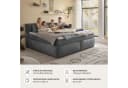 Boxspringbett Sandon Familienbett 240x200 cm Dunkelgrau Bild 3