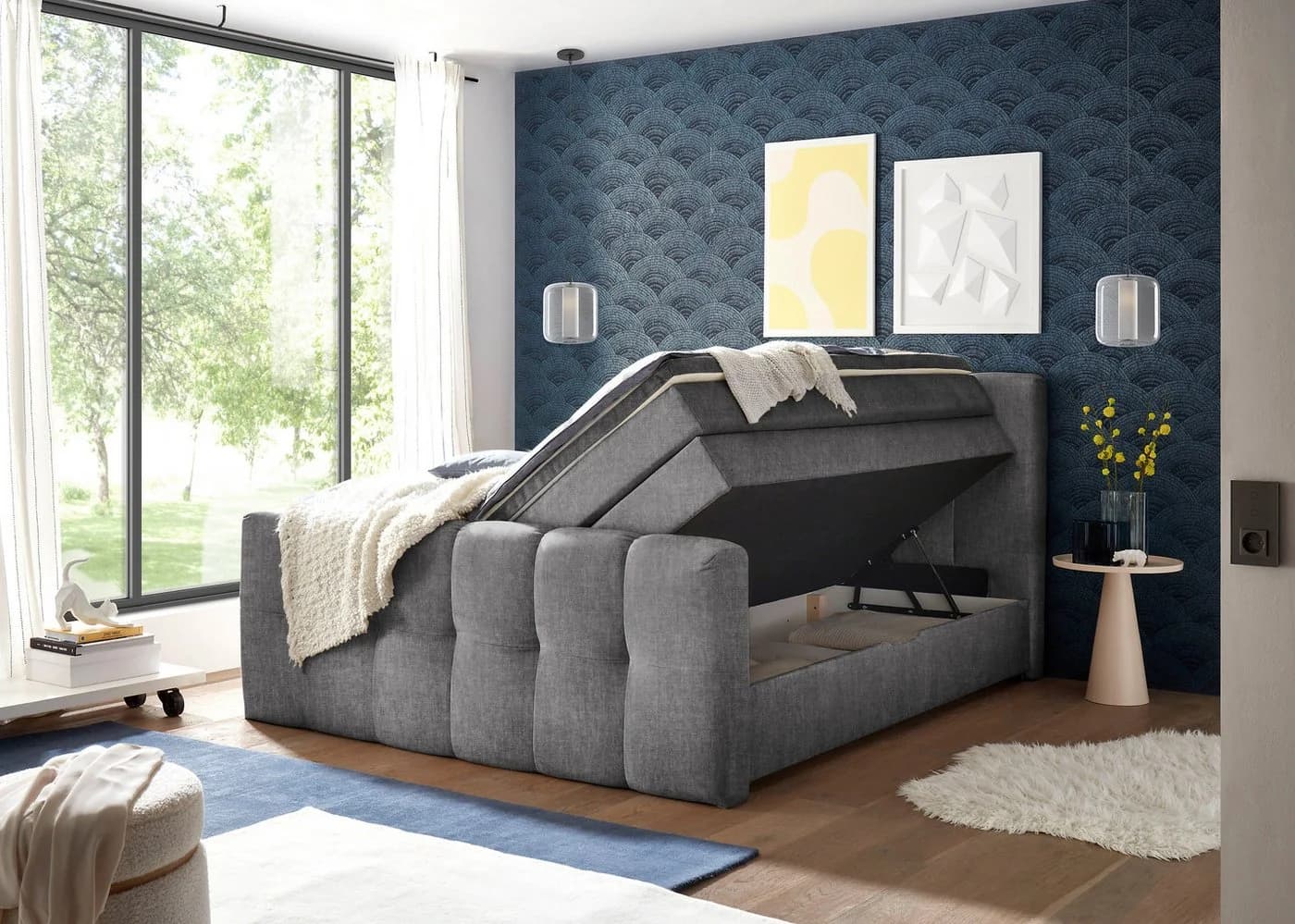 ED EXCITING DESIGN Boxspringbett Tolfa 180x200cm mit Visco-Topper - Bild 3