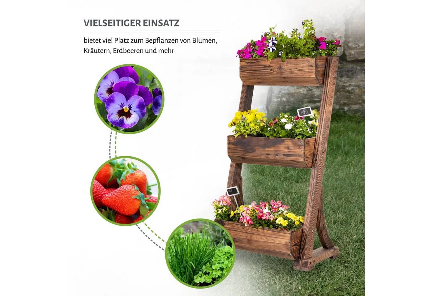 empasa Hochbeet RAISE 3 Tanne 3 Pflanzkästen - Bild 3