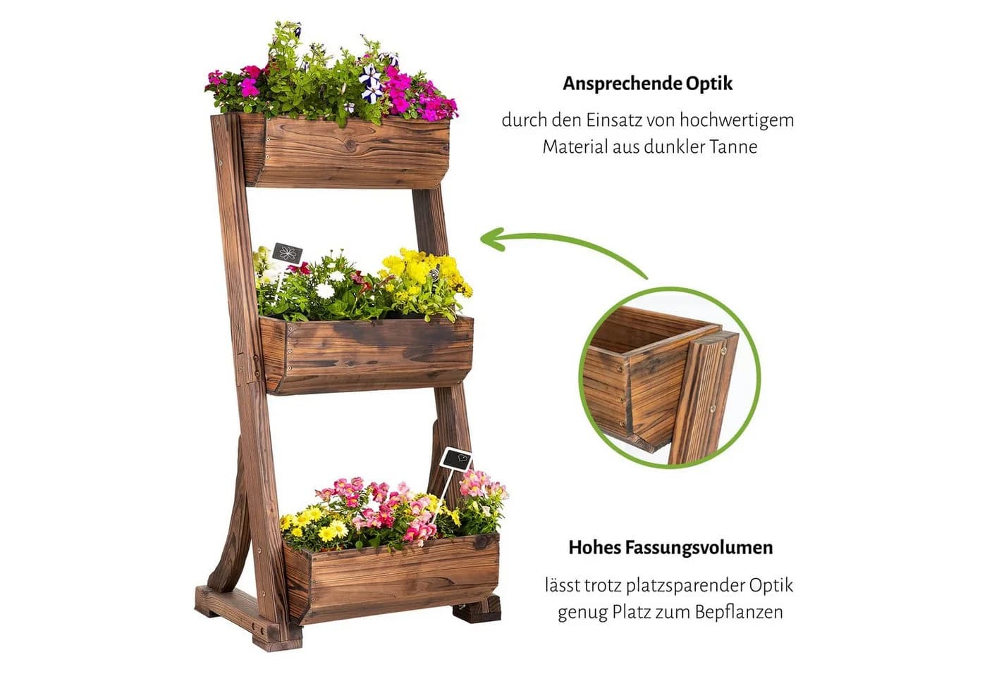 empasa Hochbeet RAISE 3 Tanne 3 Pflanzkästen - Bild 4