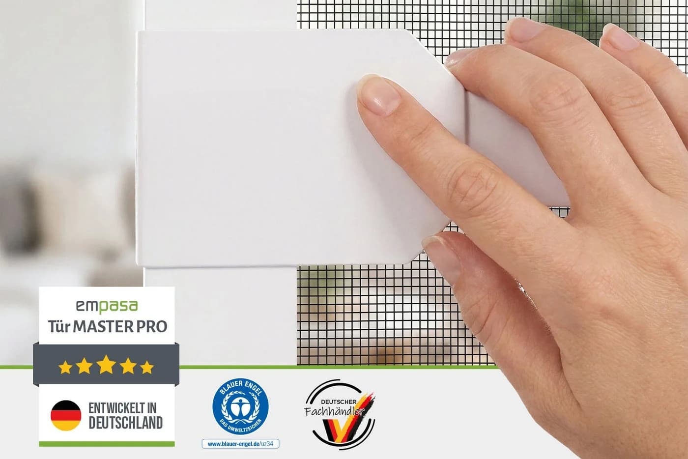 empasa Insektenschutztür MASTER PRO Selbstbausatz Aluminium Weiß - Bild 5