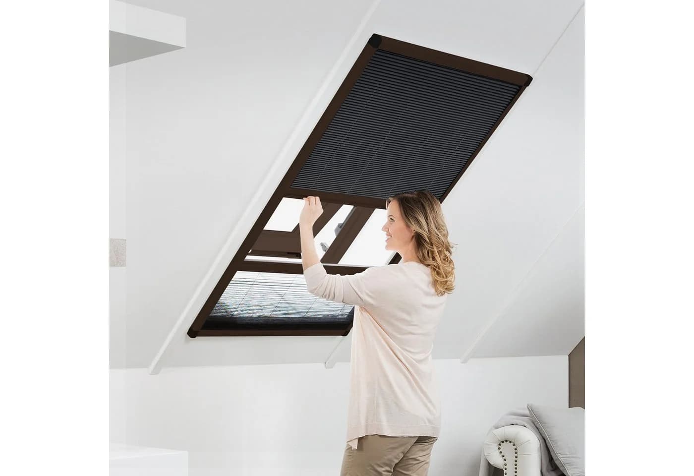 empasa Dachfensterplissee MASTER DUO Verdunkelnd Alu-Profile 2-in-1