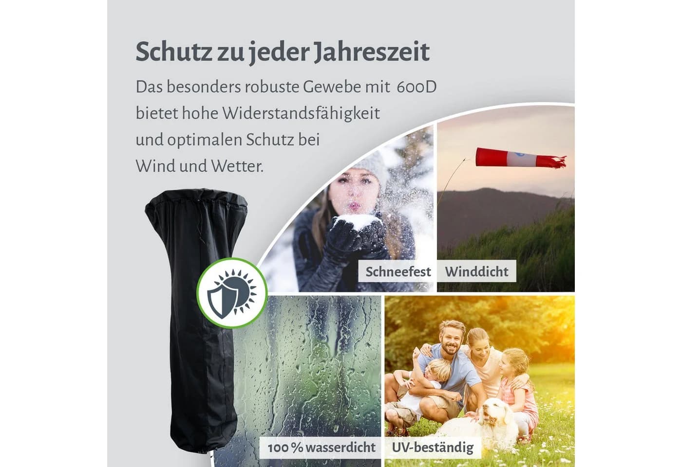 empasa Schutzhülle für Heizstrahler & Grill Schwarz - Bild 5
