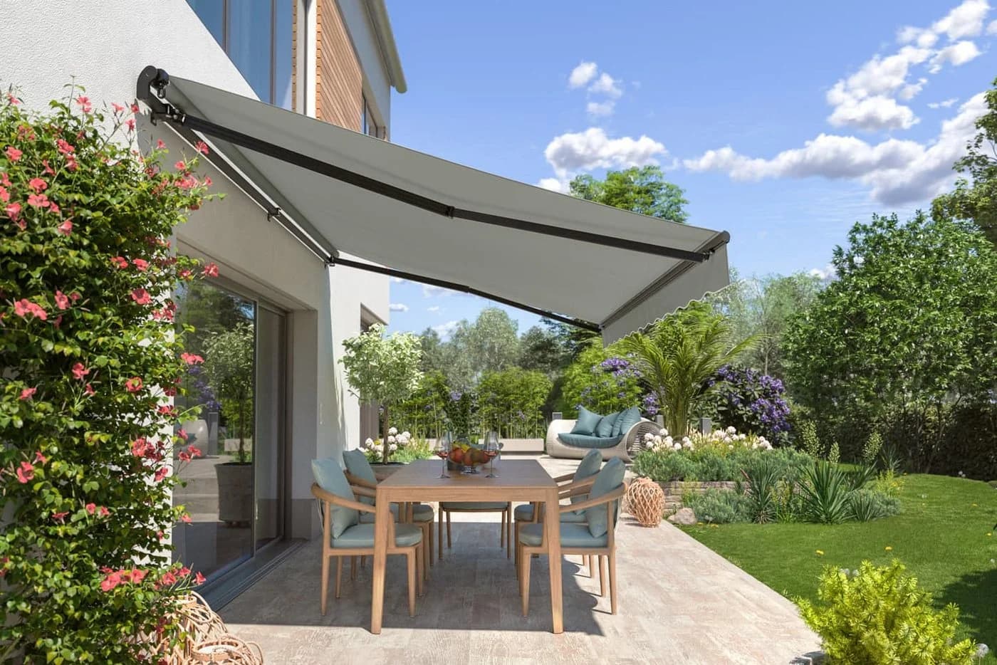 empasa Gelenkarmmarkise START Anthrazit Aluminium Balkon
