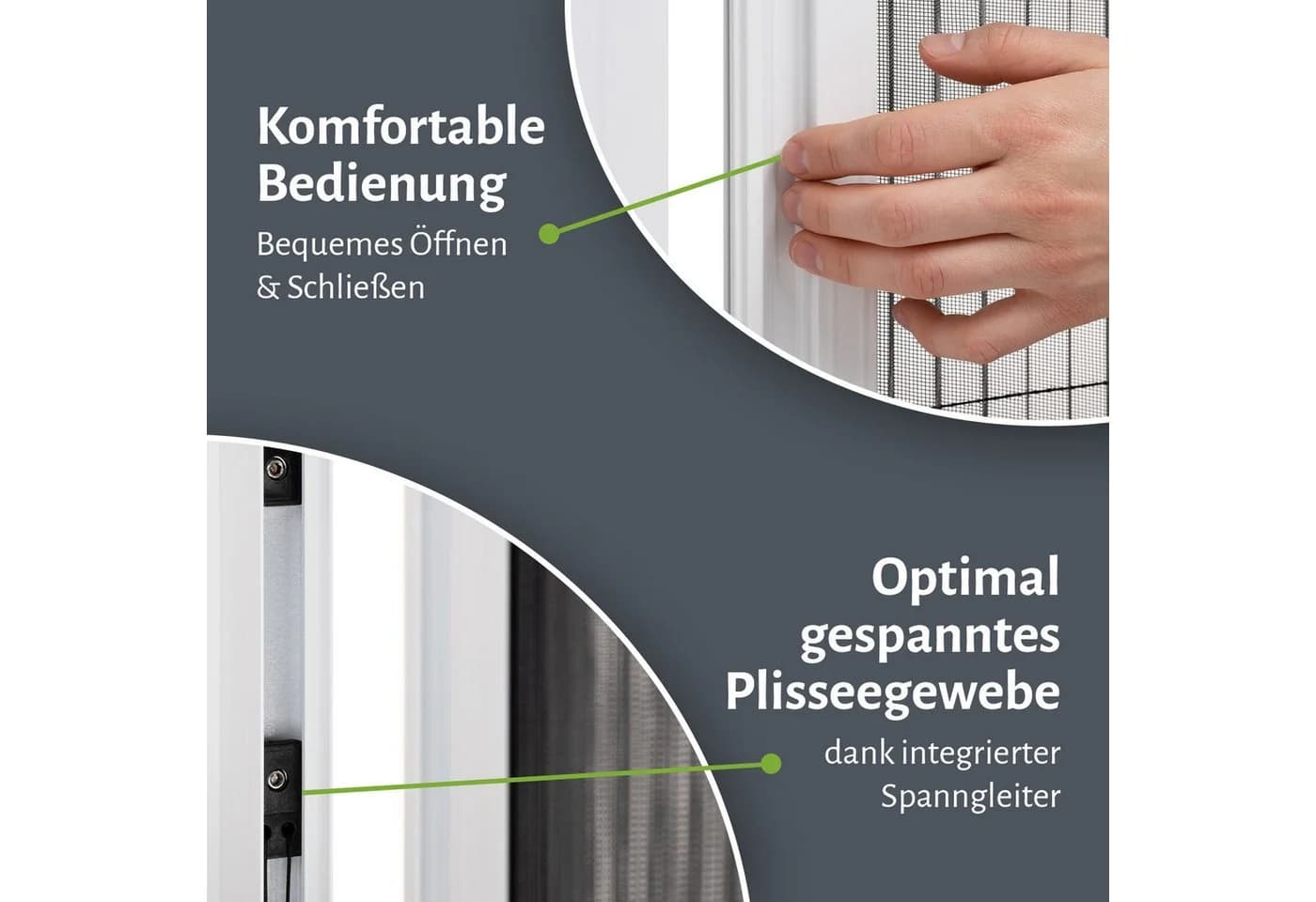 empasa Insektenschutz-Schiebetür EM23 Anthrazit/Weiß Aluminium - Bild 4