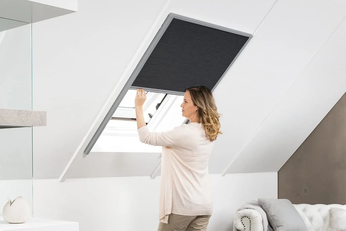 empasa Dachfensterplissee MASTER SUN Verdunkelnd Silber Schwarz