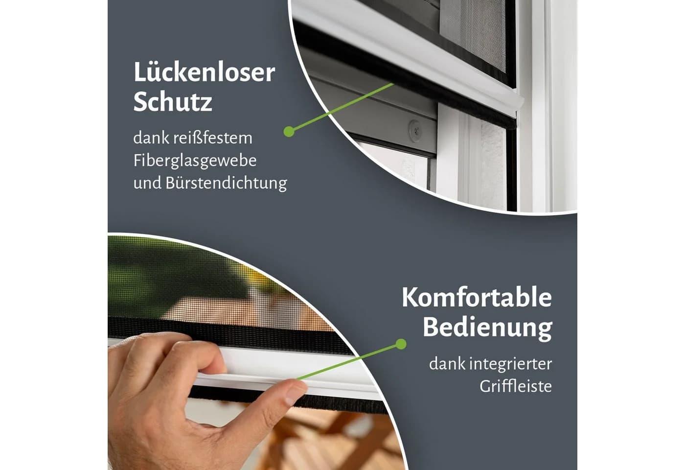 empasa Insektenschutz-Fensterrahmen Rollo CLASSIC, Fiberglas-Gewebe - Bild 3
