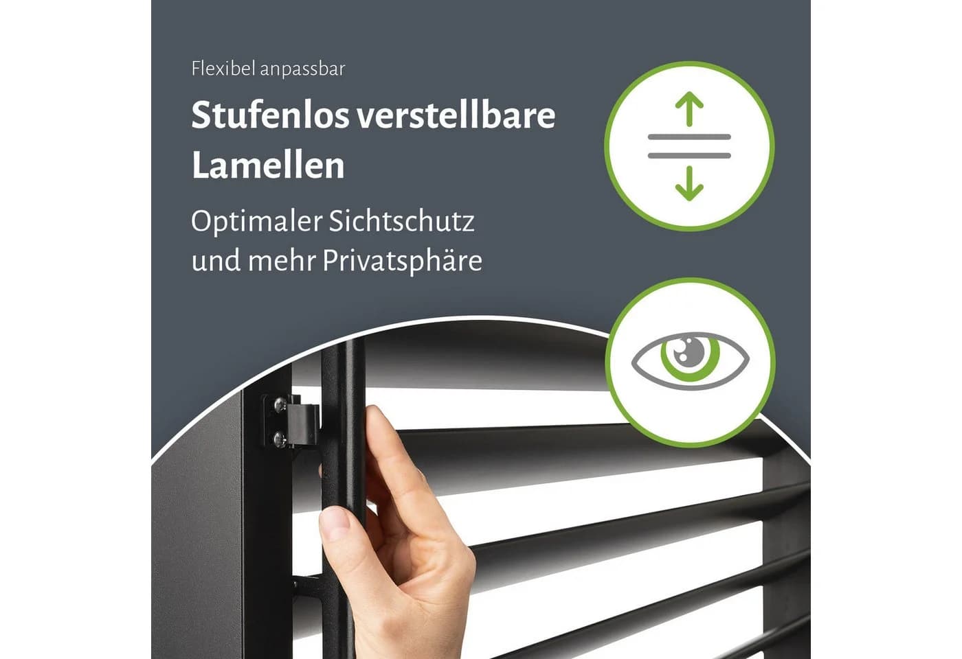 empasa Lamellenseitenwand ZEUS Anthrazit Aluminium