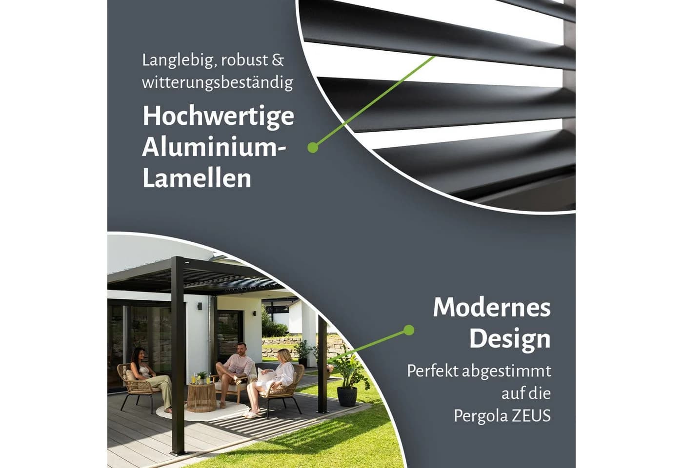 empasa Lamellenseitenwand ZEUS Anthrazit Aluminium - Bild 4