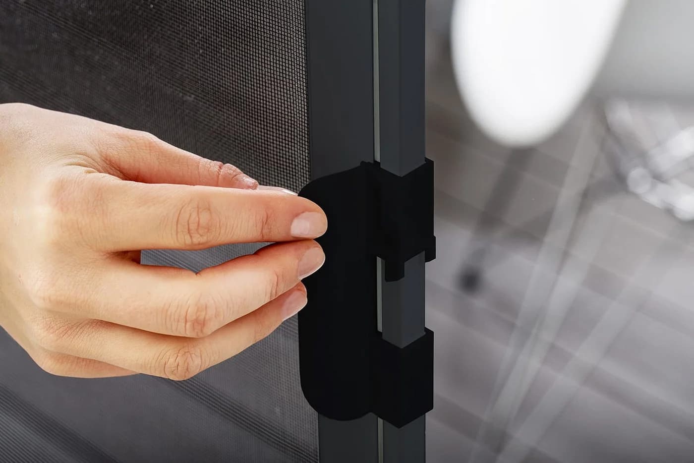 empasa Insektenschutz-Schiebetür "SMART" Anthrazit Aluminium - Bild 4