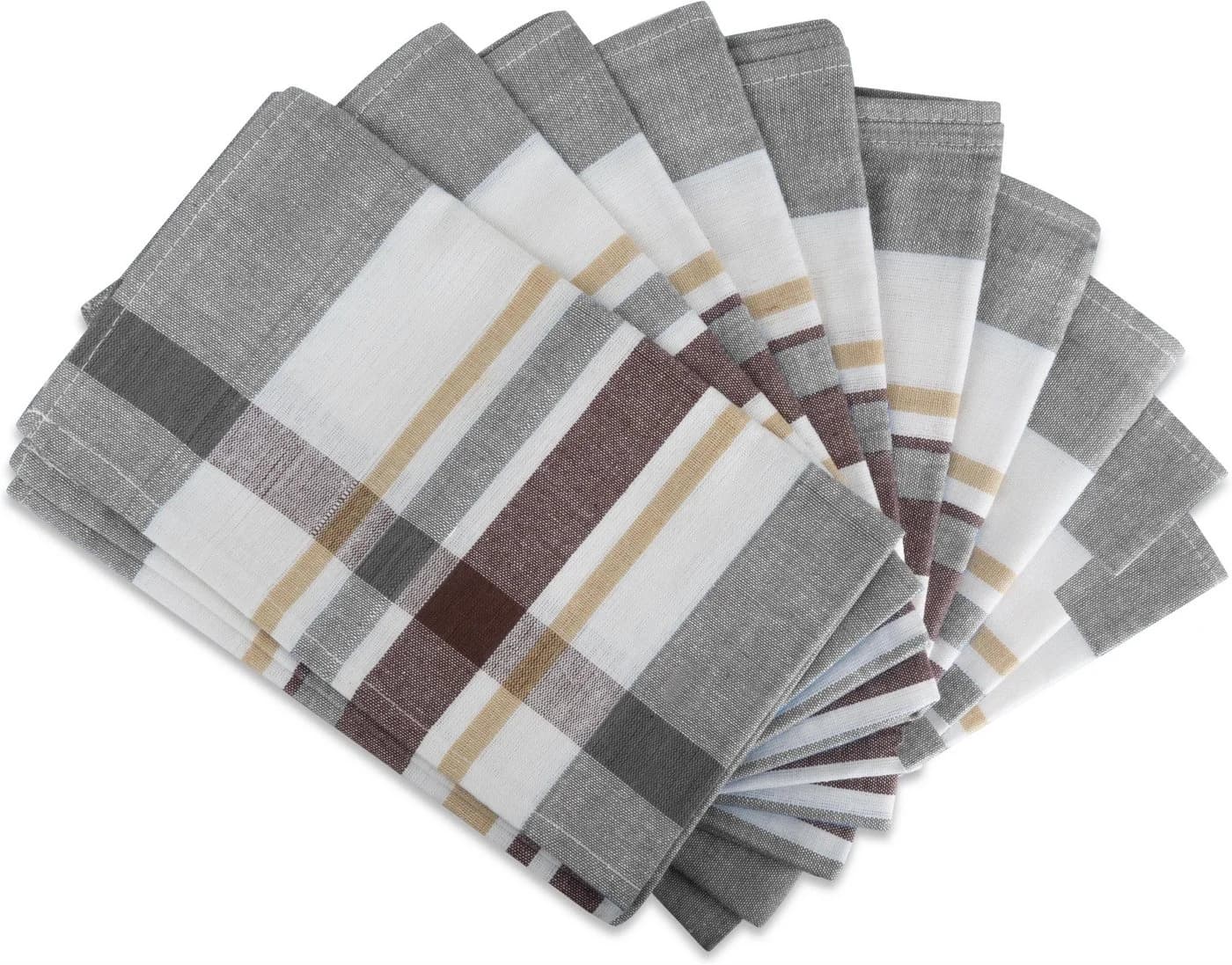 Aspero Geschirrtuch 10er Pack Toffee Stripe