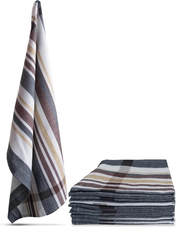Aspero Geschirrtuch 10er Pack Toffee Stripe - Bild 2