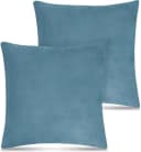 Aspero Kissenbezüge 2er Set Asmara Blau Flanell Kuschelweich Bild 2