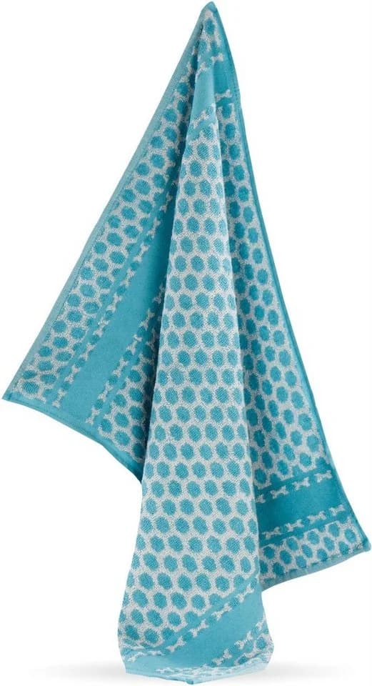 Aspero Geschirrtuch 6er Set Frottee Baumwolle Blau Saugstark - Bild 5