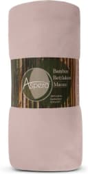 Aspero Spannbettlaken 100 % Bambus Interlock Grau/Rosa Bild 1
