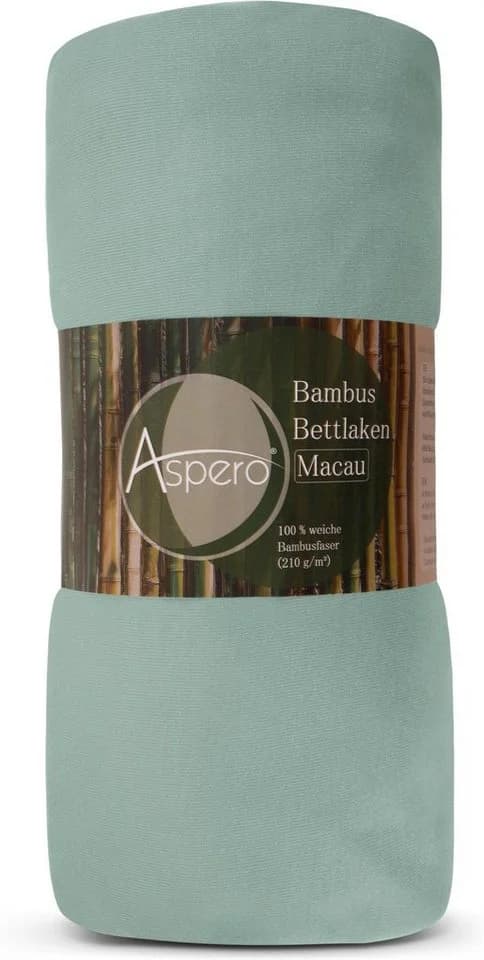 Aspero Spannbettlaken 100 % Bambus Interlock Grau/Rosa - Bild 3