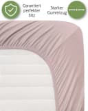 Aspero Spannbettlaken 100 % Bambus Interlock Grau/Rosa Bild 4