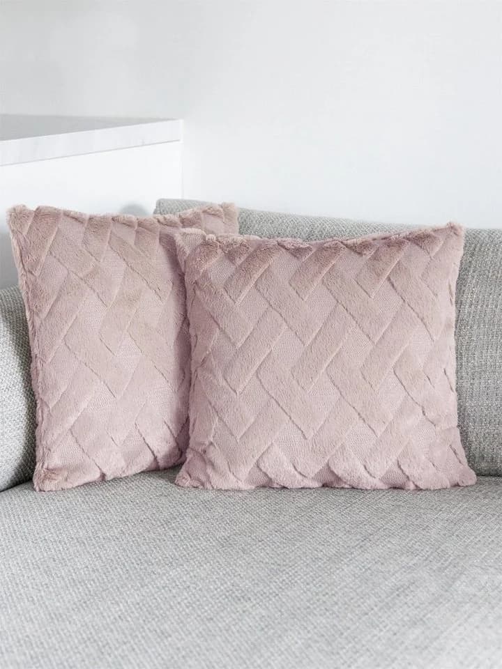 normani Kissenbezug Sofia Rosa Teddy-Fleece 45x45 cm - Bild 5
