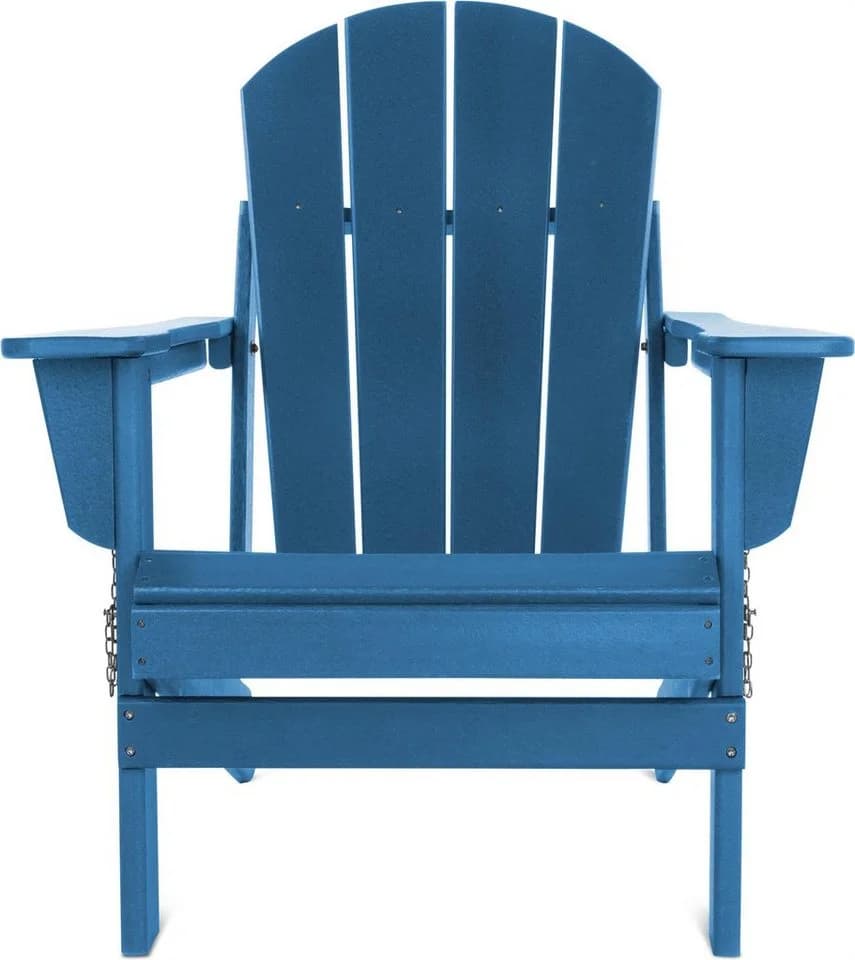 Aspero Adirondack Gartenstuhl Blau Klappbar HDPE - Bild 3