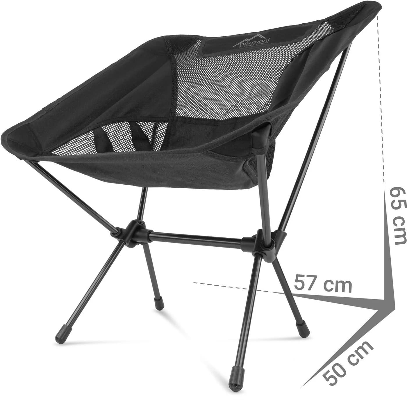 normani Campingstuhl Moak Ultraleicht Schwarz Aluminium - Bild 3