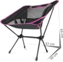 normani Campingstuhl Moak Ultraleicht 796g Lila/Blau Aluminium Bild 3