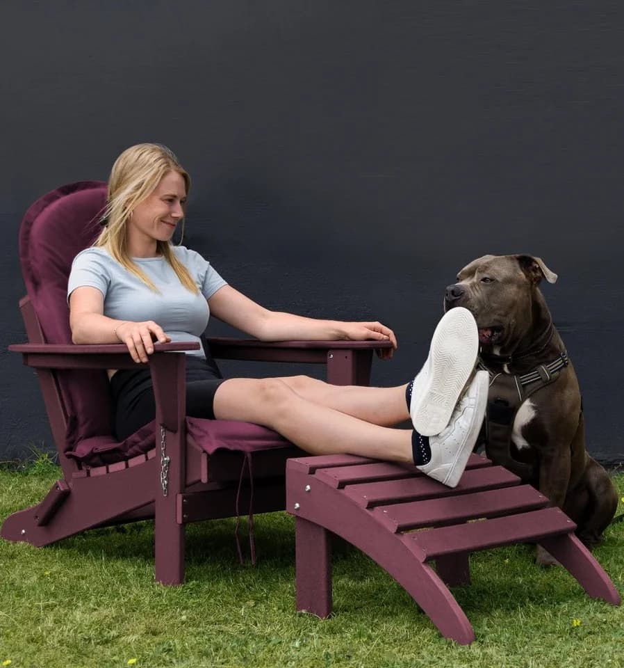 Aspero Stuhlauflage Adirondack Schwarz Polyester - Bild 5