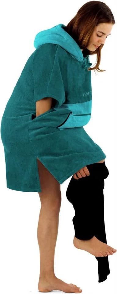 normani Damen Surfer-Poncho Baumwolle Kapuze Schlupf Badehandtuch - Bild 3