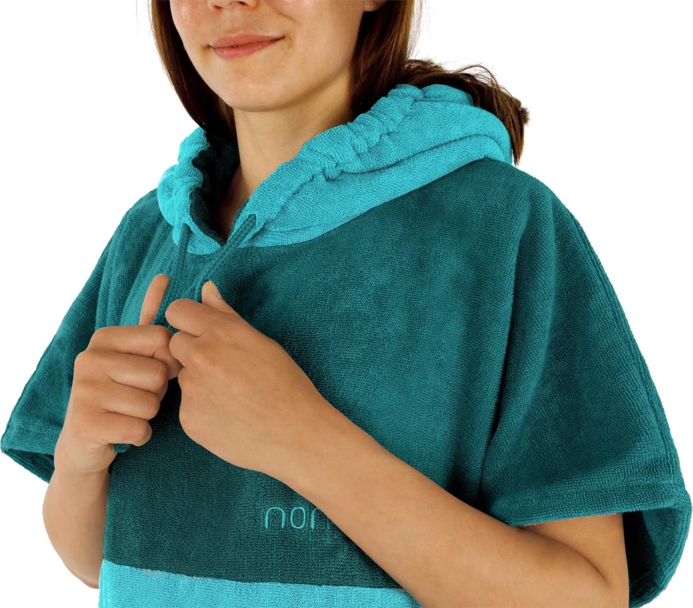 normani Damen Surfer-Poncho Baumwolle Kapuze Schlupf Badehandtuch - Bild 5