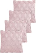 Aspero Dekokissen 4er Set Kissenbezüge Sofia Plüsch Couchkissen 45 x 45 cm Bild 2