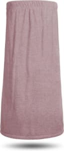 normani Damen-Saunakilt Bio-Baumwolle Rosa Frottee Bild 3