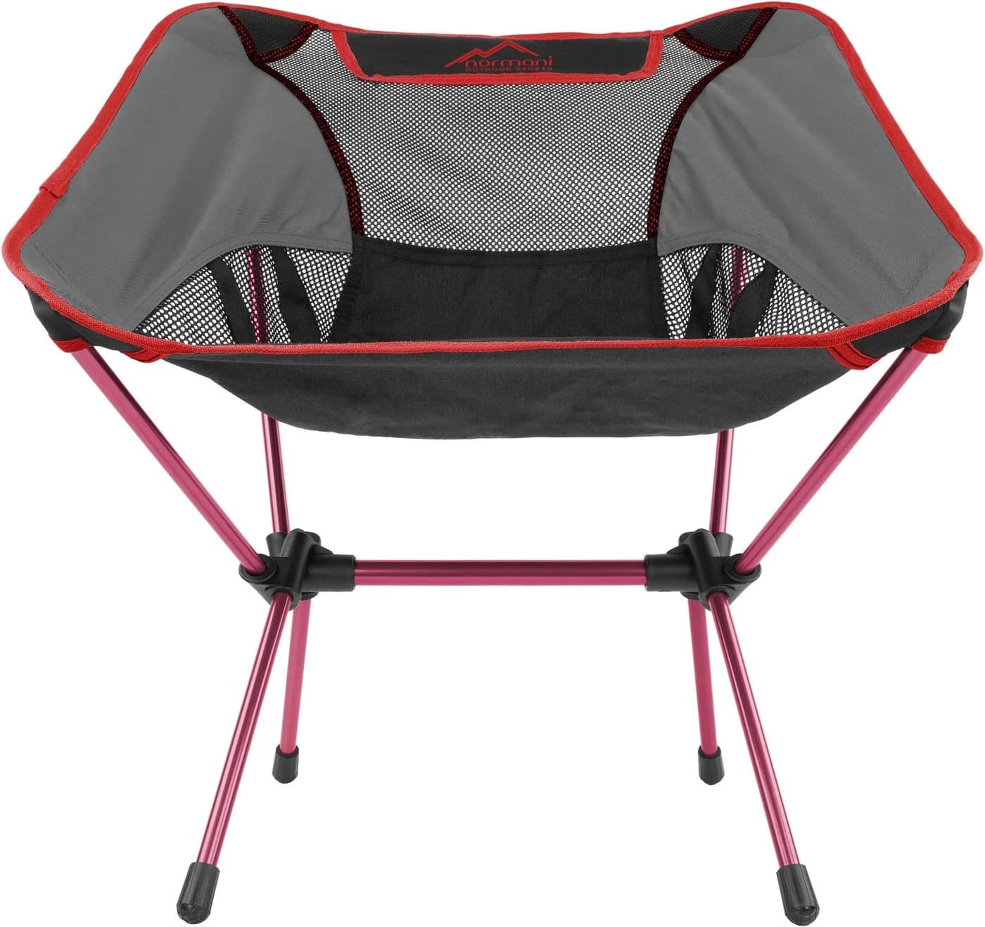 normani Campingstuhl Moak Ultraleicht Aluminium Grau/Rot