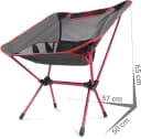 normani Campingstuhl Moak Ultraleicht Aluminium Grau/Rot Bild 3