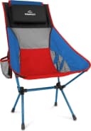 normani Peawanuck Ultraleichter Campingstuhl Blau/Rot mit Kopfkissen Bild 1